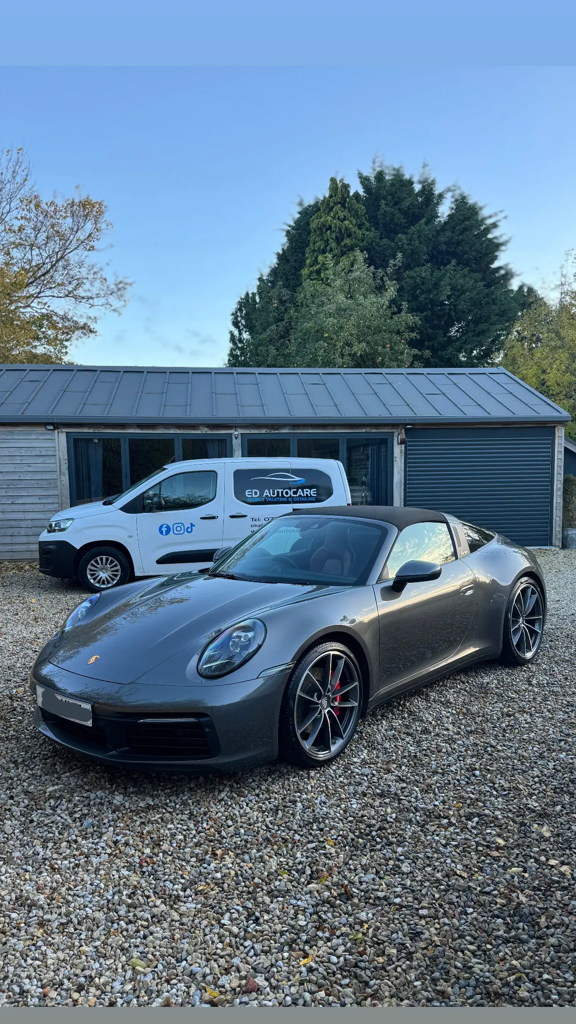 Porsche and van comparison