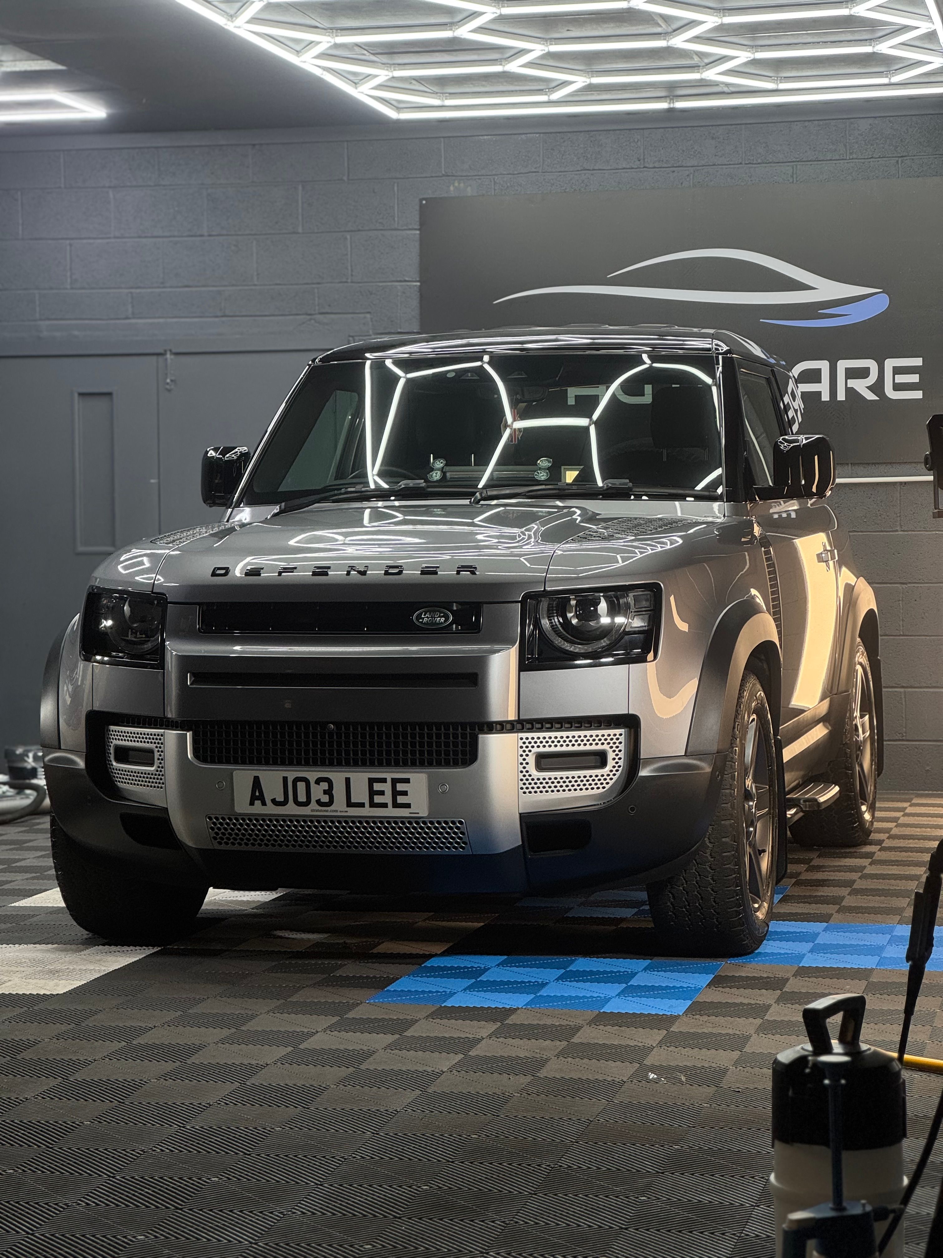 Defender angle shot in studio