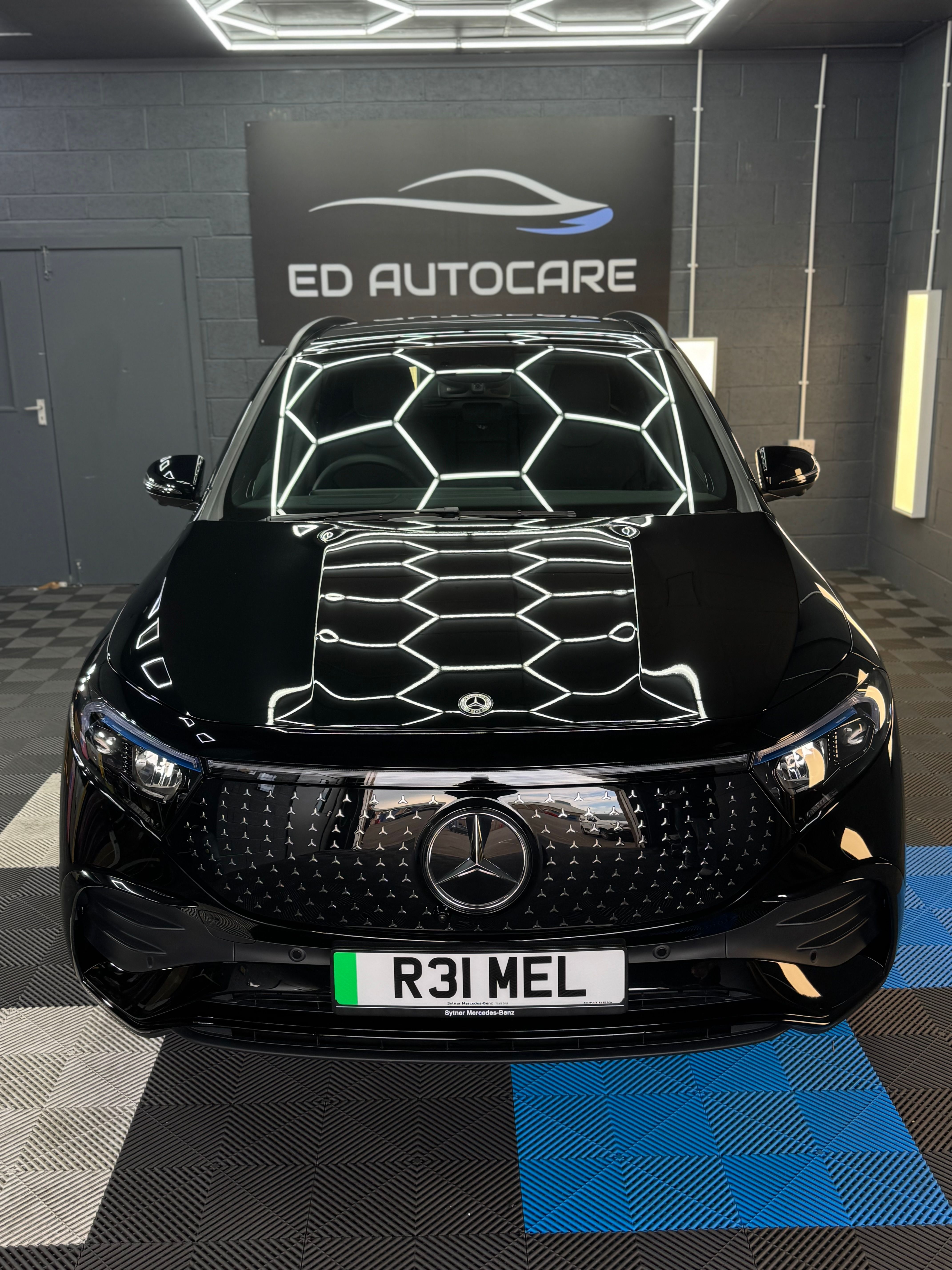 Mercedes front view in studio